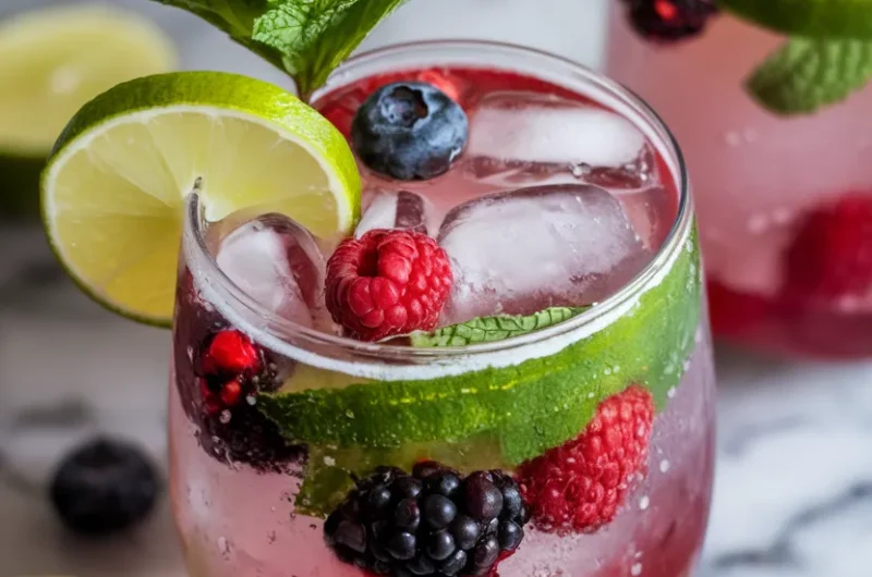 Berry Mint Mocktail Splash